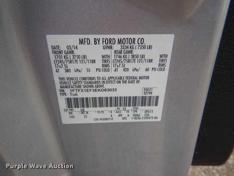 image for item DI2684 2014 Ford F150 XL SuperCab pickup truck