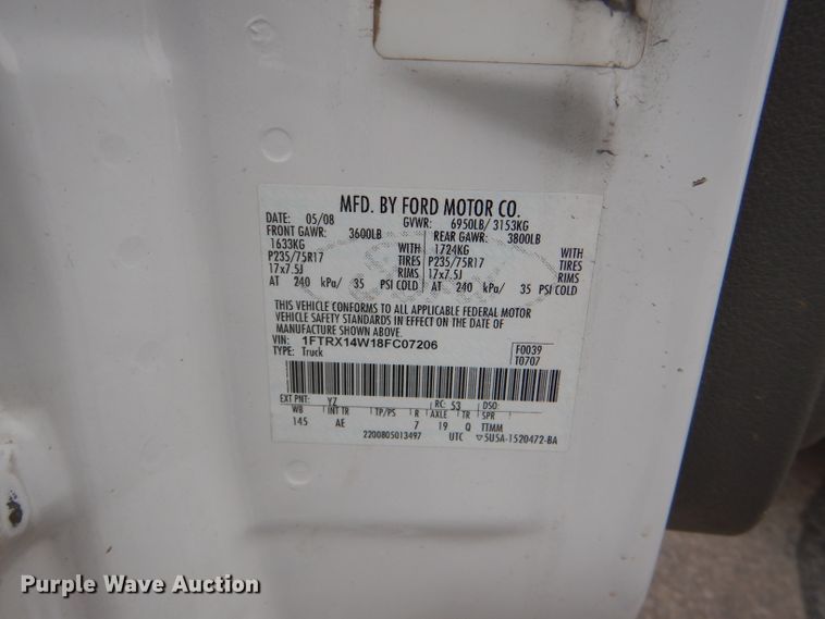 image for item DI2718 2008 Ford F150 XL SuperCab pickup truck