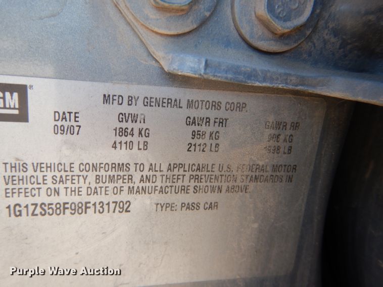 image for item DI2738 2008 Chevrolet Malibu LS