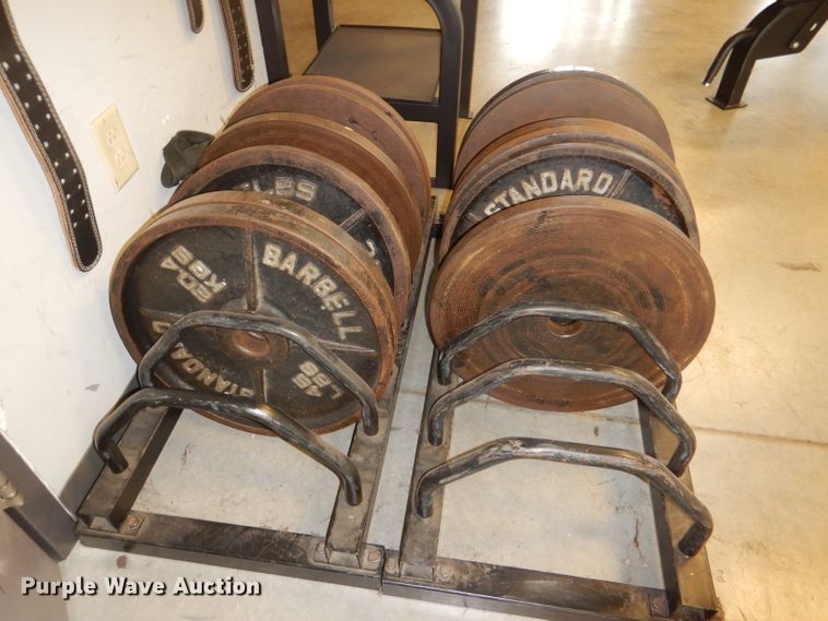 image for item DY9341 (2) Spri weight plate racks and weights