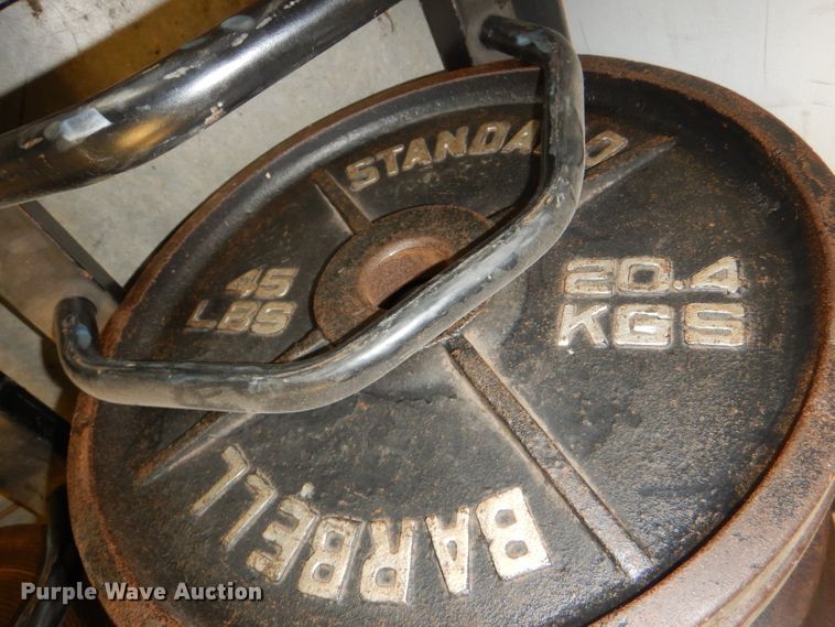 image for item DY9341 (2) Spri weight plate racks and weights