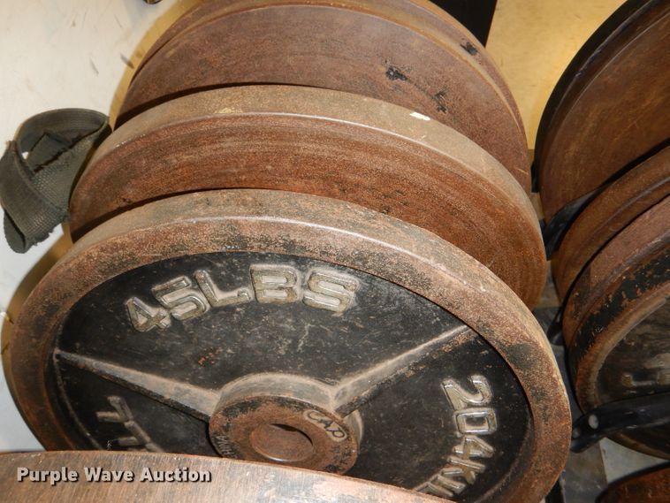 image for item DY9341 (2) Spri weight plate racks and weights