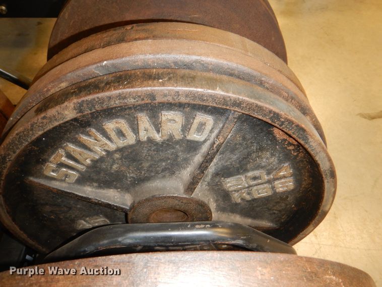 image for item DY9341 (2) Spri weight plate racks and weights