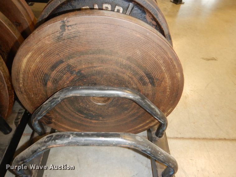 image for item DY9341 (2) Spri weight plate racks and weights