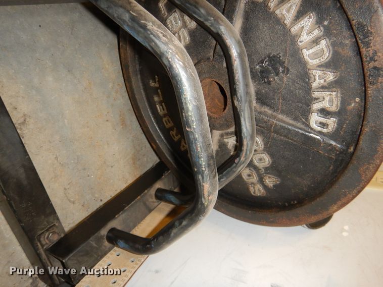 image for item DY9341 (2) Spri weight plate racks and weights