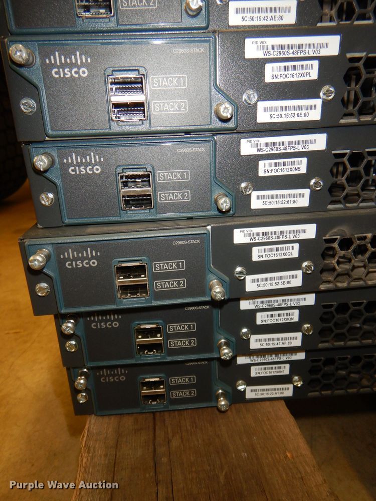 image for item DY9370 (9) Cisco WSC-2960S-48FPS-L 48-port switches