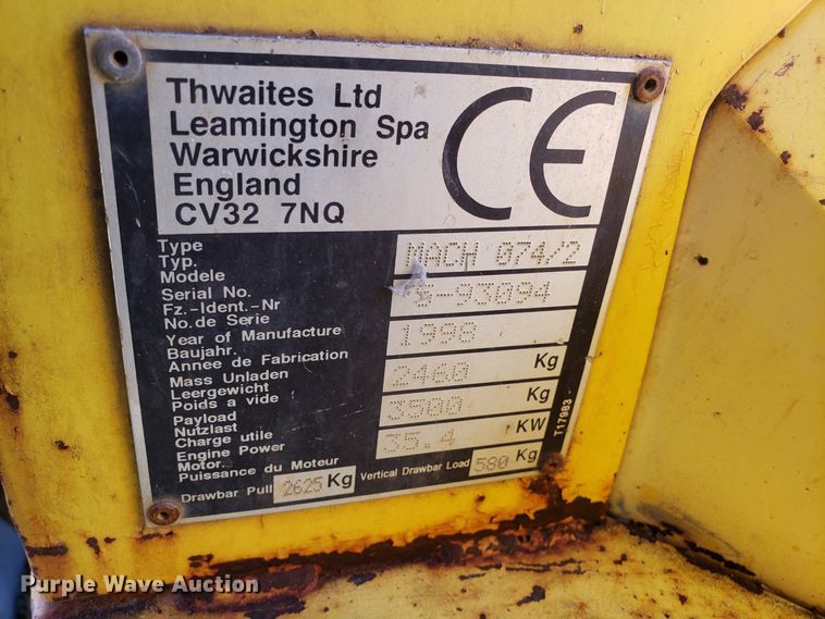 image for item ET9973 Thwaites 8000 concrete buggy