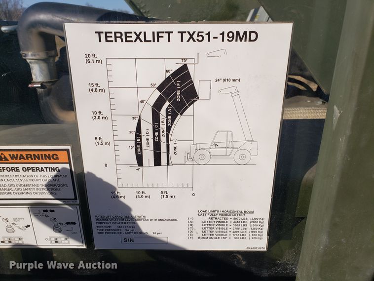 image for item ET9977 2011 Terex TX51-19MD telehandler