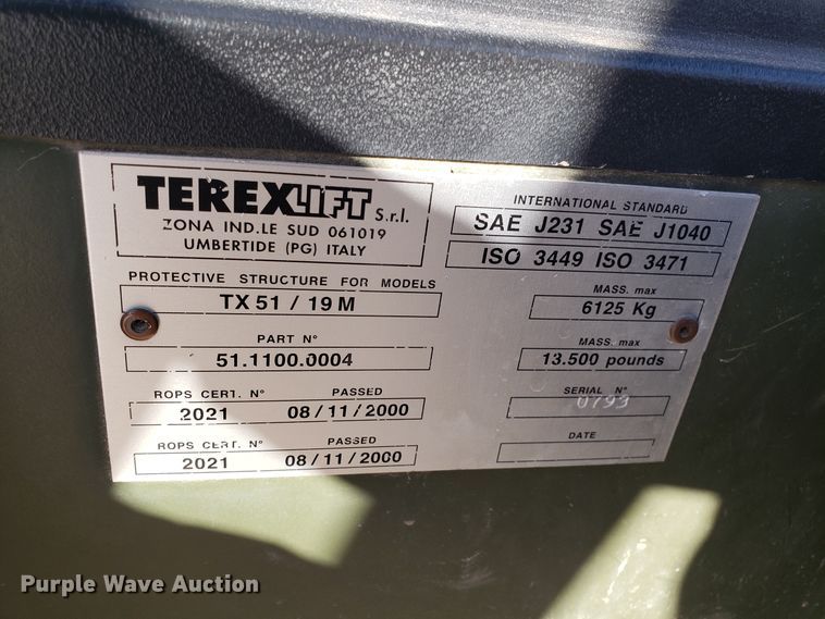 image for item ET9977 2011 Terex TX51-19MD telehandler