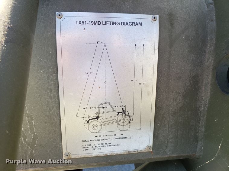 image for item ET9977 2011 Terex TX51-19MD telehandler