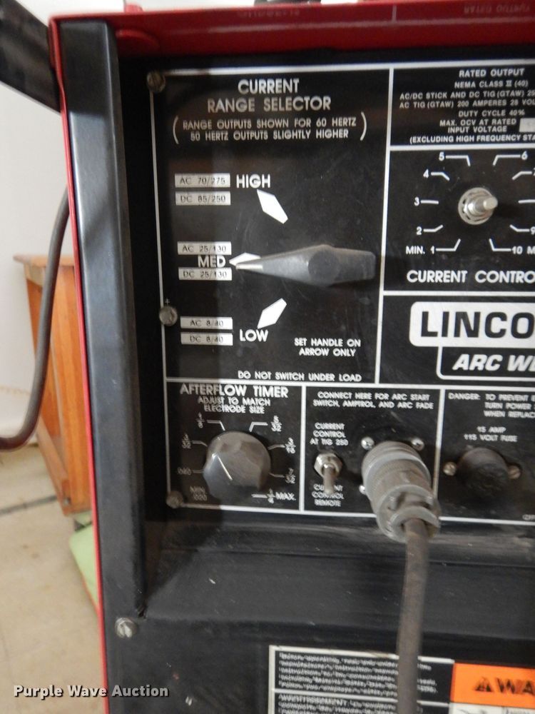 image for item FK9975 Lincoln Idealarc TIG 250 TIG AC/DC welder