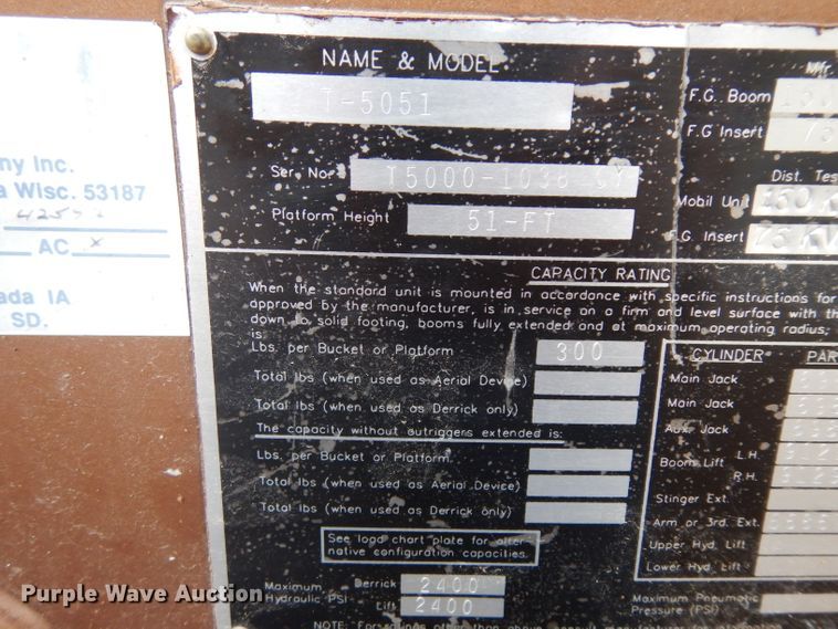 image for item GI9466 1991 GMC TopKick bucket truck