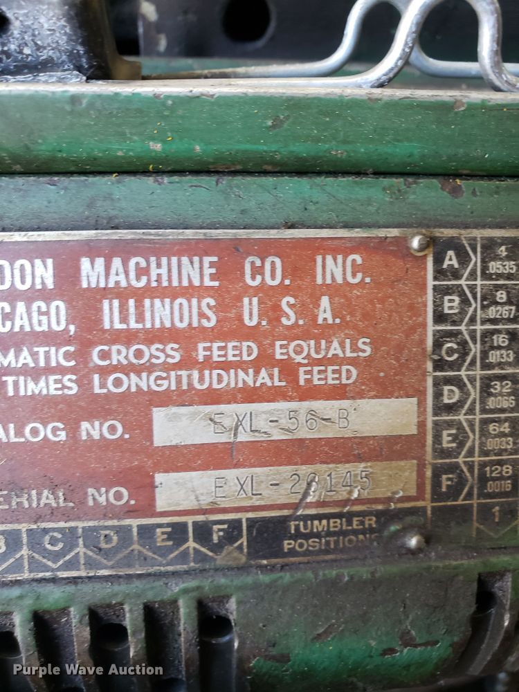 image for item H1012 Don Machine metal lathe