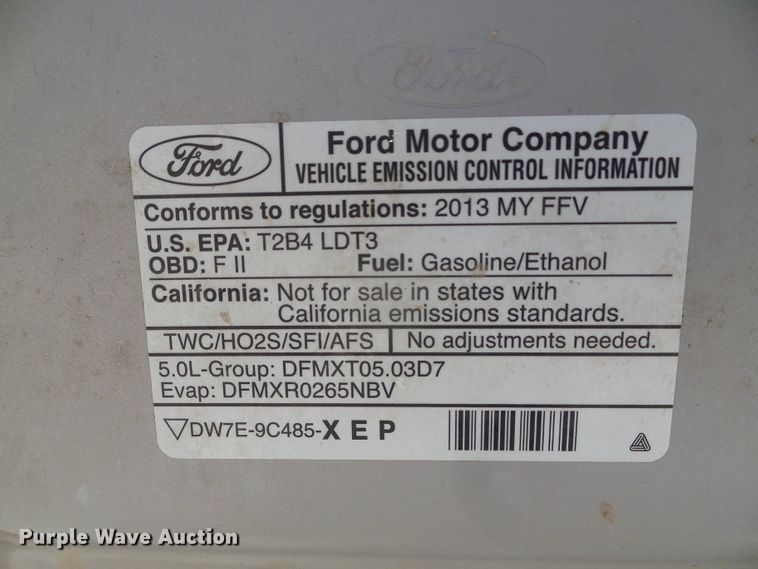 image for item DG0368 2013 Ford F150 XL pickup truck