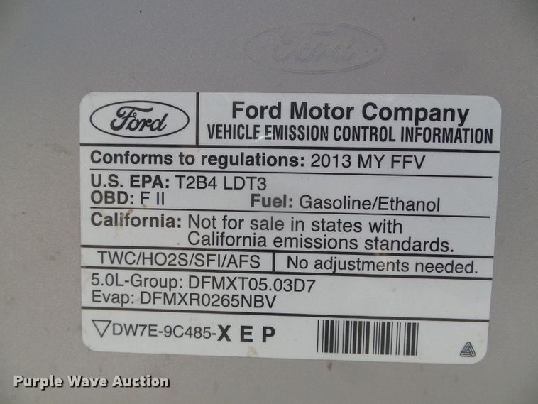 image for item DG0370 2013 Ford F150 XL pickup truck