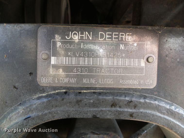 image for item DG0379 2002 John Deere 4310 tractor