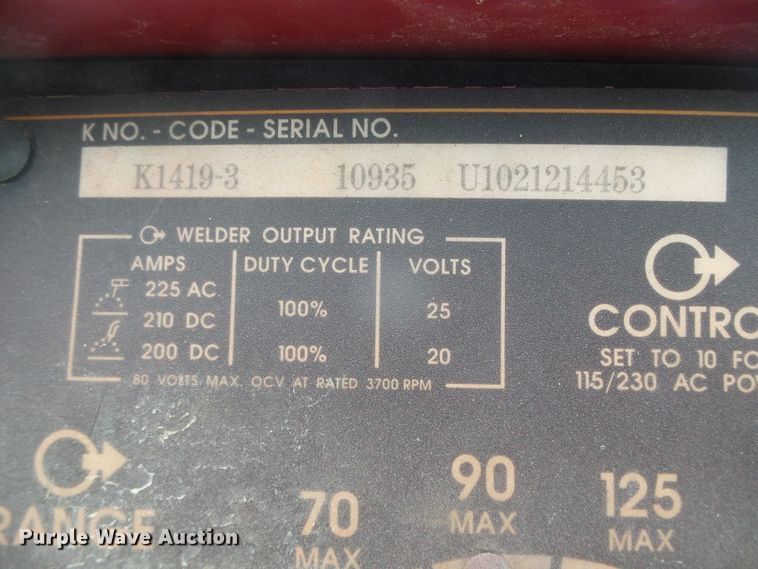 image for item DG0382 Lincoln Electric Ranger 8 welder/generator