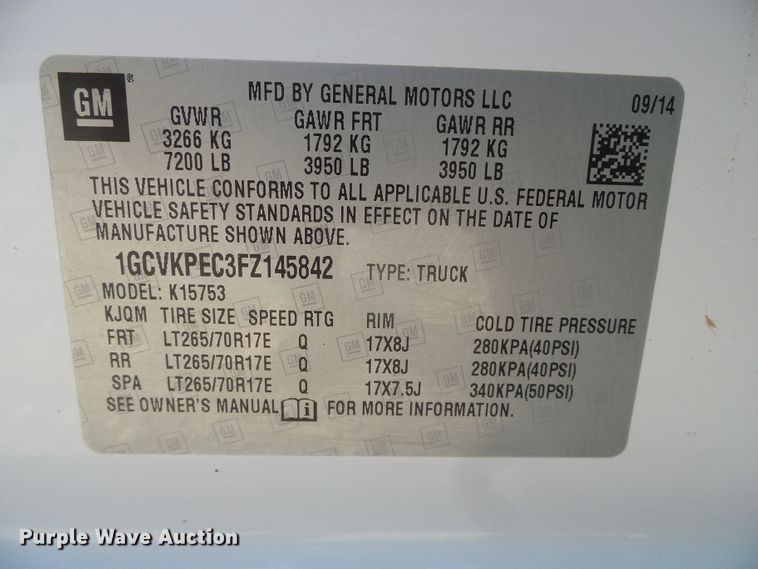 image for item DG0400 2015 Chevrolet Silverado 1500 Double Cab pickup truck