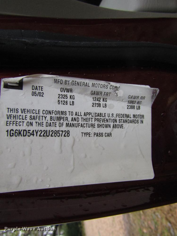 image for item DG6658 2002 Cadillac DeVille