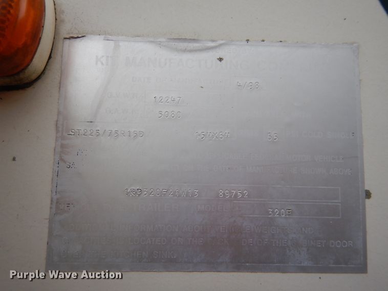 image for item DH2663 1998 KIT Mfg Patio toy hauler camper