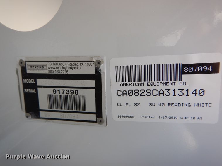 image for item DH6788 Reading CA082SCA313140 utility bed
