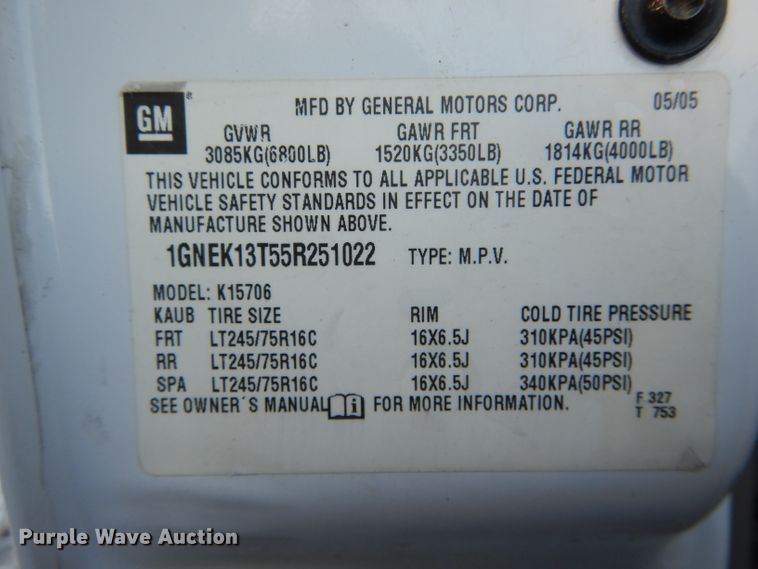 image for item DH6821 2005 Chevrolet Tahoe SUV