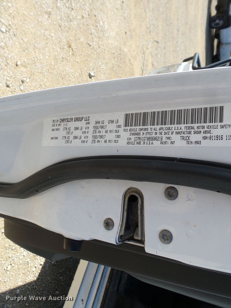 image for item DH7777 2011 Dodge Ram 1500 Quad Cab pickup truck