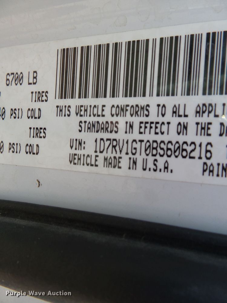 image for item DH7777 2011 Dodge Ram 1500 Quad Cab pickup truck