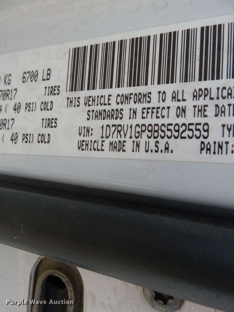 image for item DH7778 2011 Dodge Ram 1500 Quad Cab pickup truck