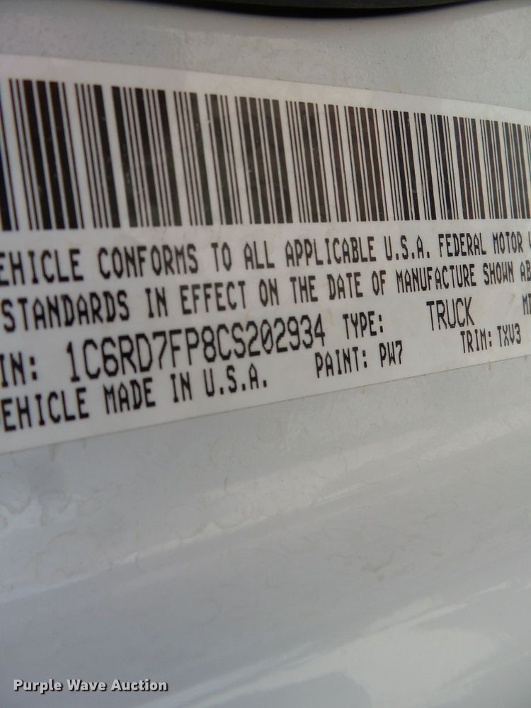 image for item DH7779 2012 Dodge Ram 1500 Quad Cab pickup truck