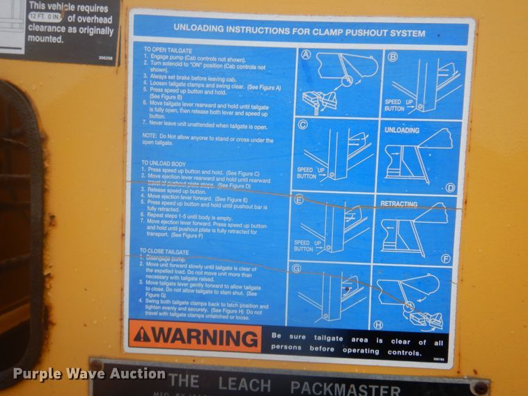 image for item DI2379 1996 International 2554 refuse truck