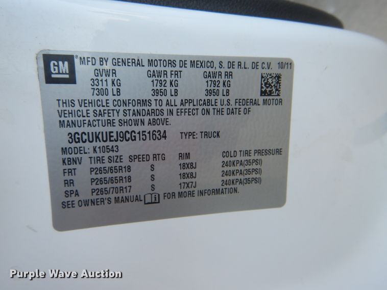 image for item DI2693 2012 Chevrolet Silverado 1500 Hybrid Crew Cab pickup truck