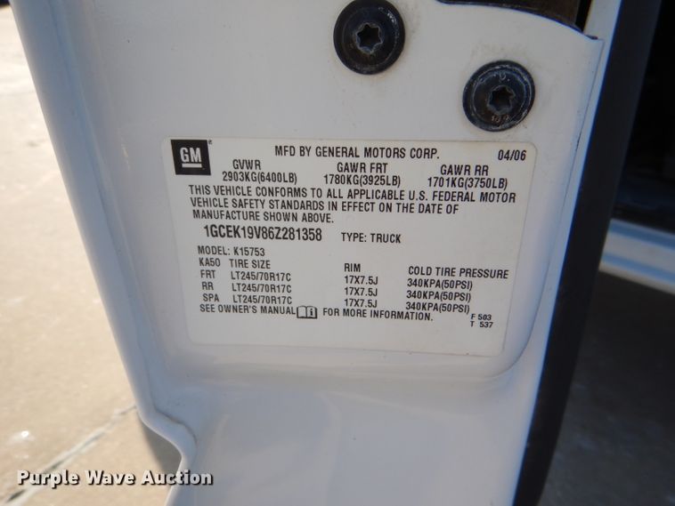 image for item DI2694 2006 Chevrolet Silverado 1500 Ext. Cab pickup truck