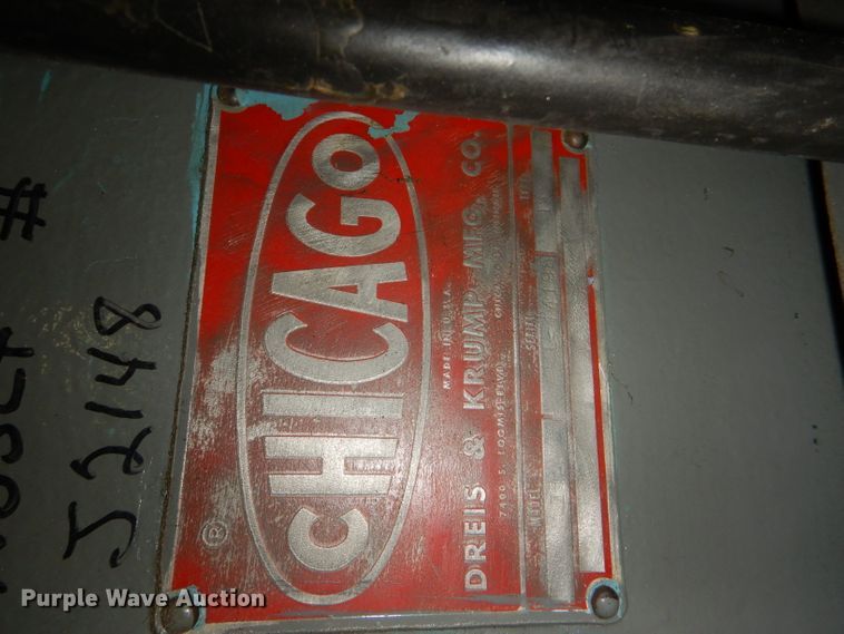 image for item DY9363 Chicago Dreis & Krump 350 press brake