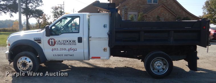 image for item EC9133 2008 Ford F550 Super Duty dump truck