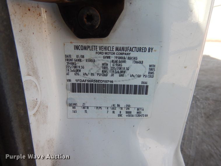 image for item EC9133 2008 Ford F550 Super Duty dump truck