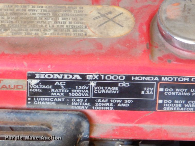 image for item EY9441 Honda EX1000 generator