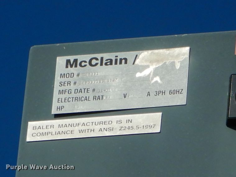 image for item EY9451 McClain Ez-Pack baler