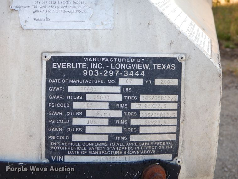 image for item EY9481 2005 Alumatech high side scrap trailer