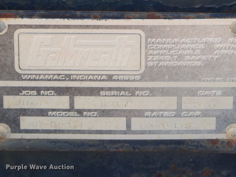 image for item EY9492 1988 International F2575 roll-off container truck