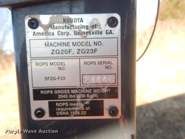 image for item FF9074 Kubota ZG20 ZTR lawn mower