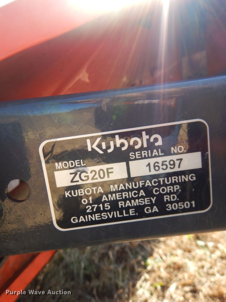 image for item FF9074 Kubota ZG20 ZTR lawn mower