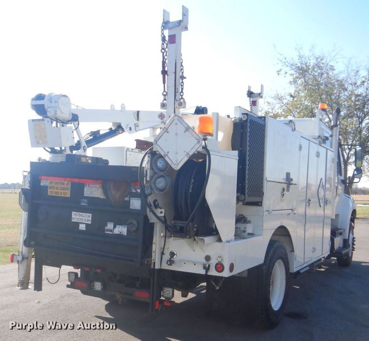 image for item FF9087 2012 Freightliner Business Class M2 utility bed truck with crane