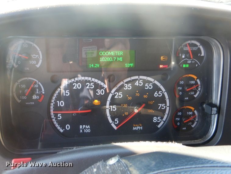 image for item FF9087 2012 Freightliner Business Class M2 utility bed truck with crane