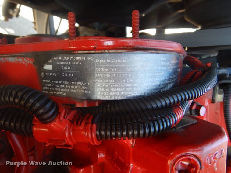 image for item FF9087 2012 Freightliner Business Class M2 utility bed truck with crane