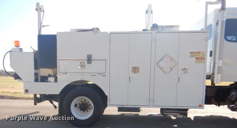 image for item FF9087 2012 Freightliner Business Class M2 utility bed truck with crane