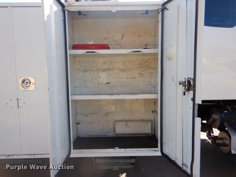 image for item FF9087 2012 Freightliner Business Class M2 utility bed truck with crane