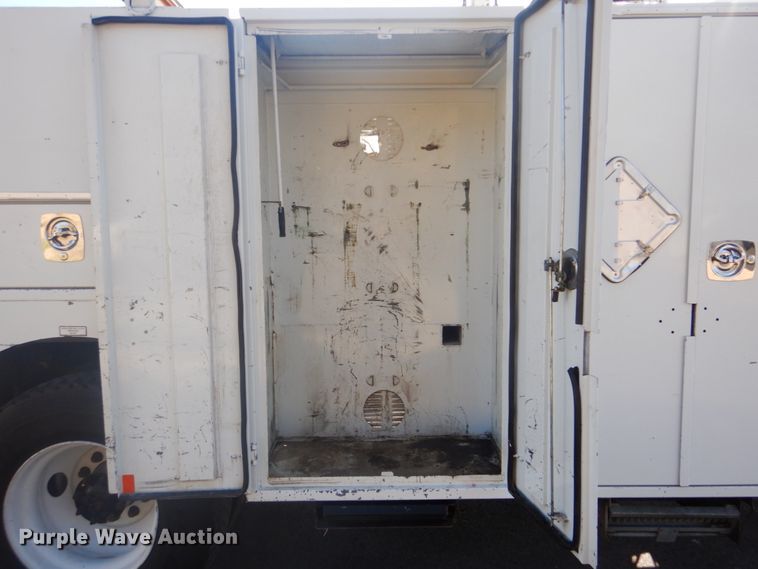 image for item FF9087 2012 Freightliner Business Class M2 utility bed truck with crane