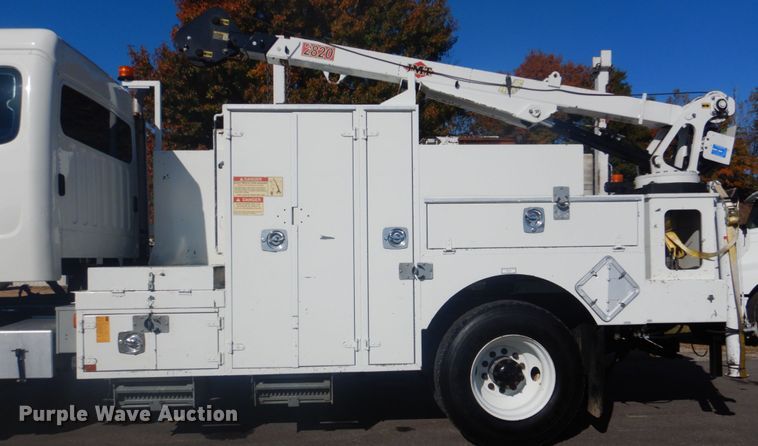 image for item FF9087 2012 Freightliner Business Class M2 utility bed truck with crane