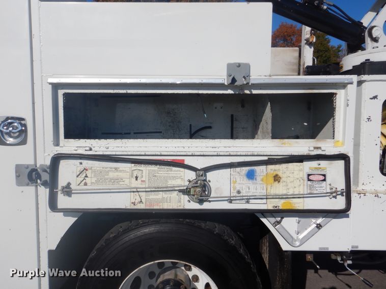 image for item FF9087 2012 Freightliner Business Class M2 utility bed truck with crane